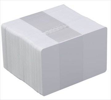 Cartes plastiques laminées blanches PVC  & BIO PVC-  format CB - lot de 500 - Evolis High Trust - Best Seller photo 2
