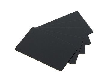 Cartes plastiques laminées noires mates teintées dans la masse -  format CB - lot de 500 - Evolis High Trust photo 1