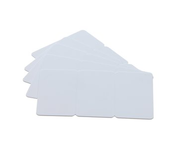 Cartes plastiques laminées tri-cartes blanches - format CB - épaisseur 0.76mm - lot de 100 - Evolis High Trust  photo 1