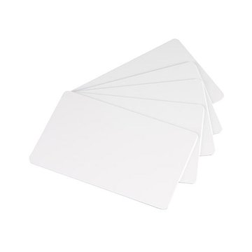 Cartes plastiques laminées blanches PVC  & BIO PVC-  format CB - lot de 500 - Evolis High Trust - Best Seller photo 1
