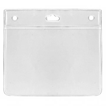 Porte-Badge souple présentation horizontale pour 1 carte Format CB – lot de 100 photo 1