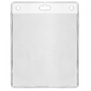 Porte-Badge souple présentation verticale pour 1 carte Format CB – lot de 100 photo 1
