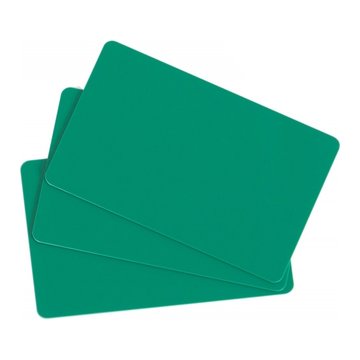 Cartes plastiques laminées couleur verte - format CB - épaisseur 0.76mm - lot de 100 - Evolis Edikio photo 1