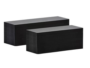 Lot de 500 cartes plastiques longues laminées noires mates - format 120 x 50mm - uniquement pour Edikio Flex photo 1