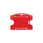 Porte-Badge rigide économique rouge - protection 1 face -présentation horizontale pour  1 carte Format CB – lot de 100 miniature photo 1